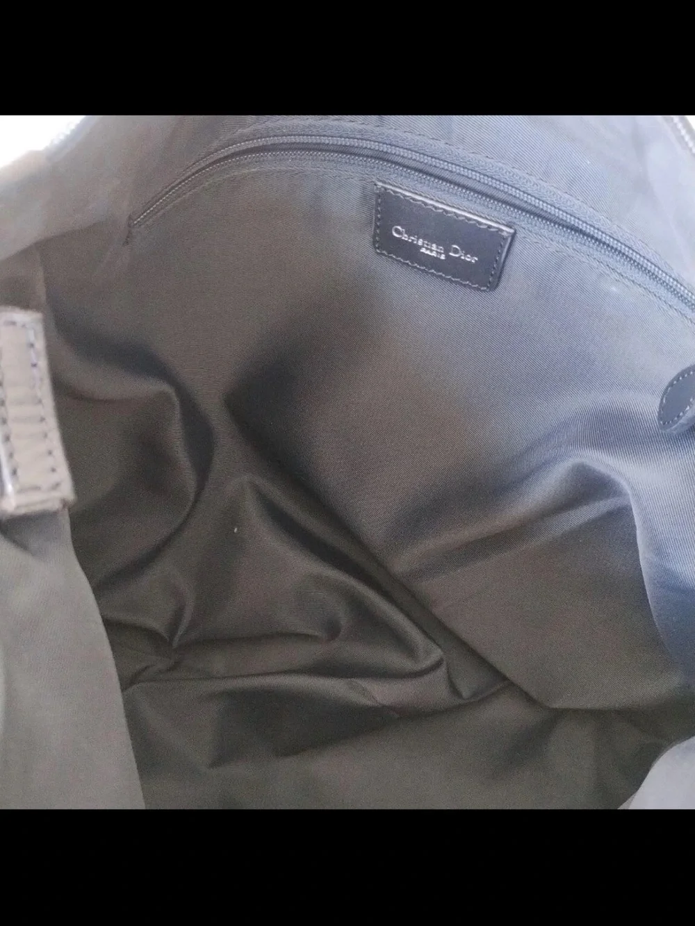 Dior Gray and Navy Oblique Logo Crossbody Messenger Bag